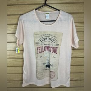 Women’s Yellowstone Rhinestone T-Shirt SunShirt Size L NWT